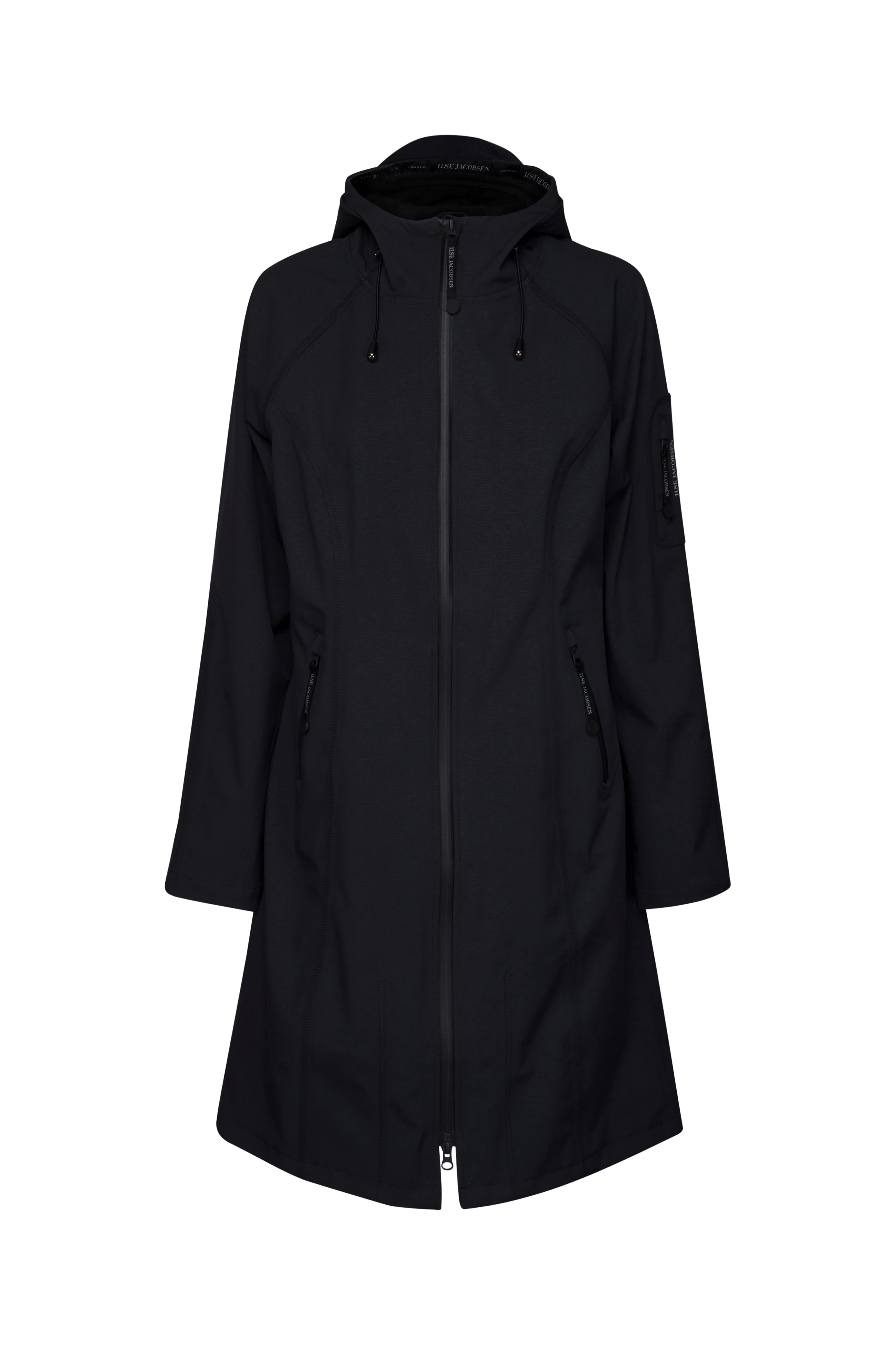 Ilse Jacobsen Long Black Raincoat 37L