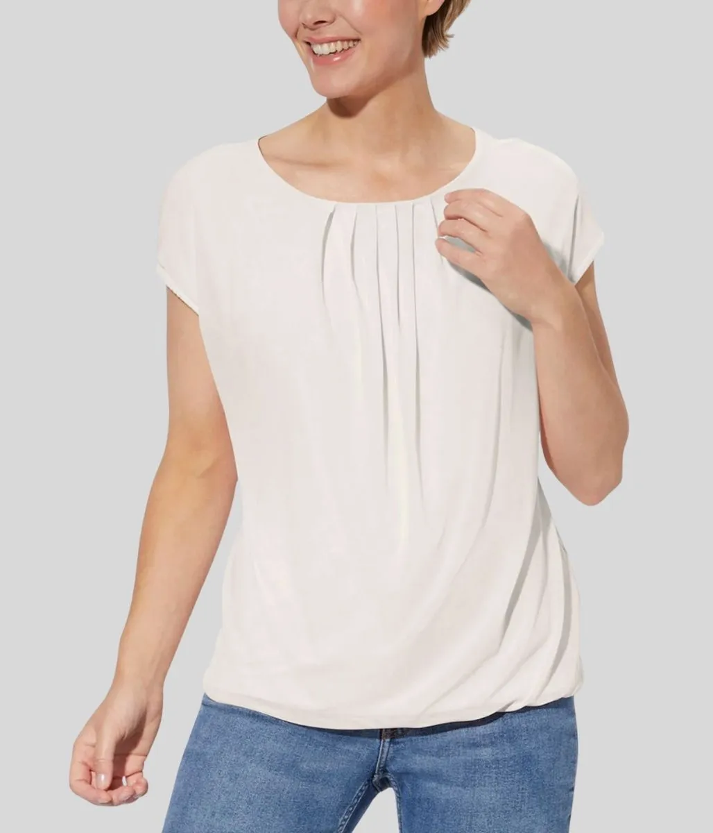 Ivory Chiffon Layer Top