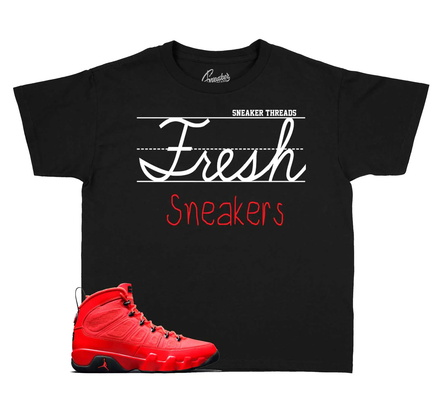 Kids Chile Red 9 Shirt - Fresh Sneakers - Black