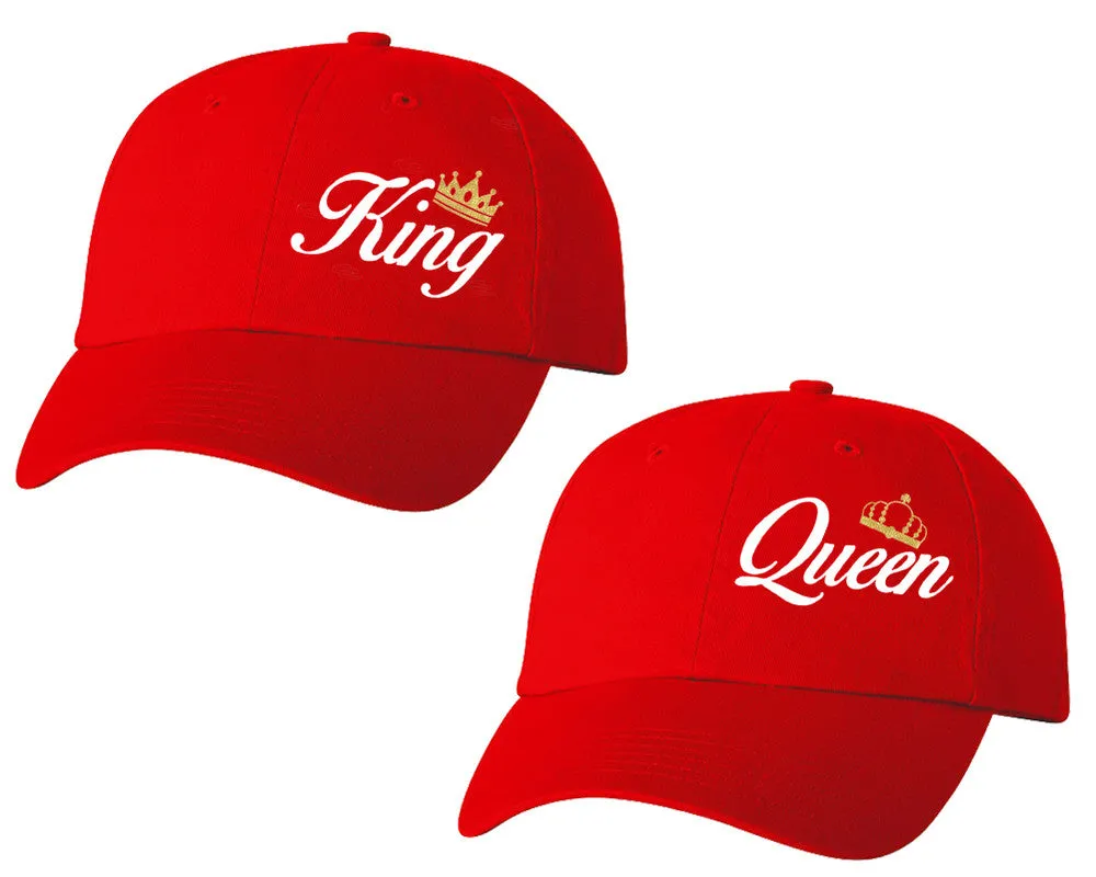 King Queen Couple Matching Baseball Caps, Couple Baseball Hats