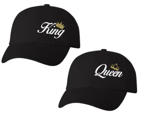 King Queen Couple Matching Baseball Caps, Couple Baseball Hats