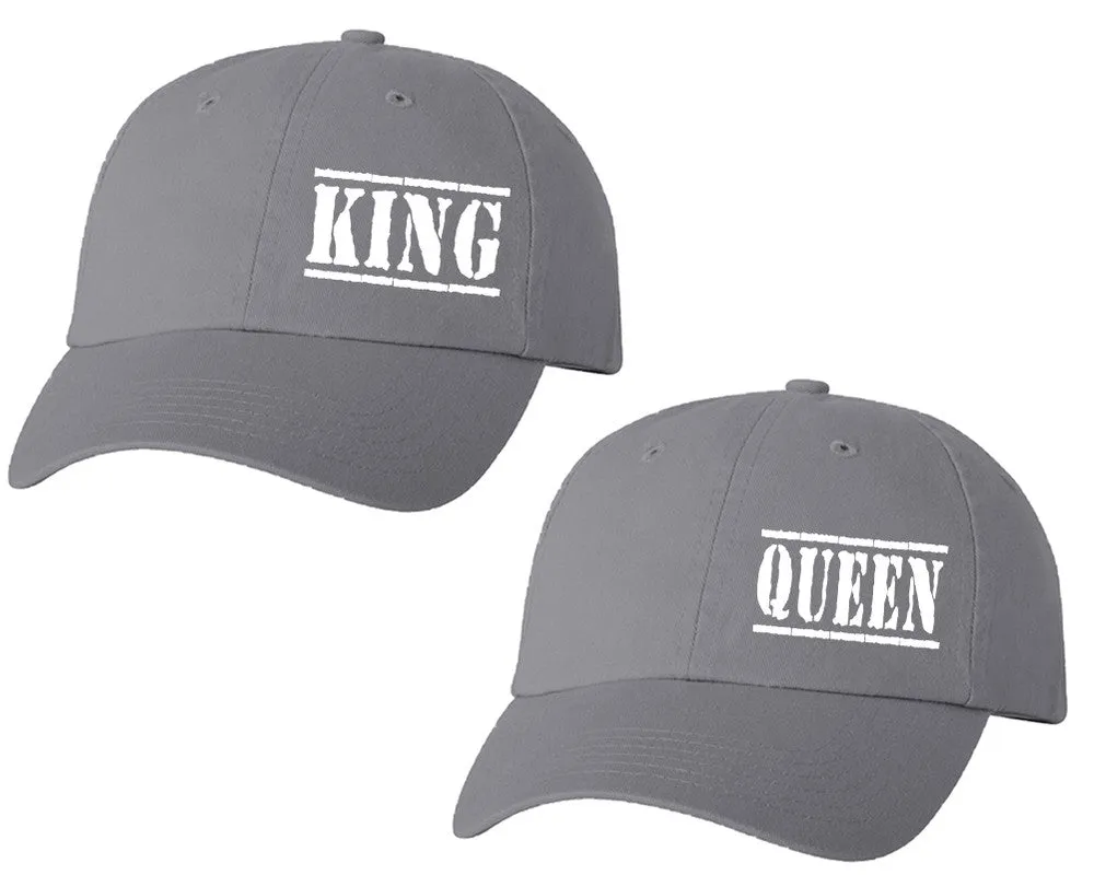 King Queen Couple Matching Baseball Caps, Matching Caps