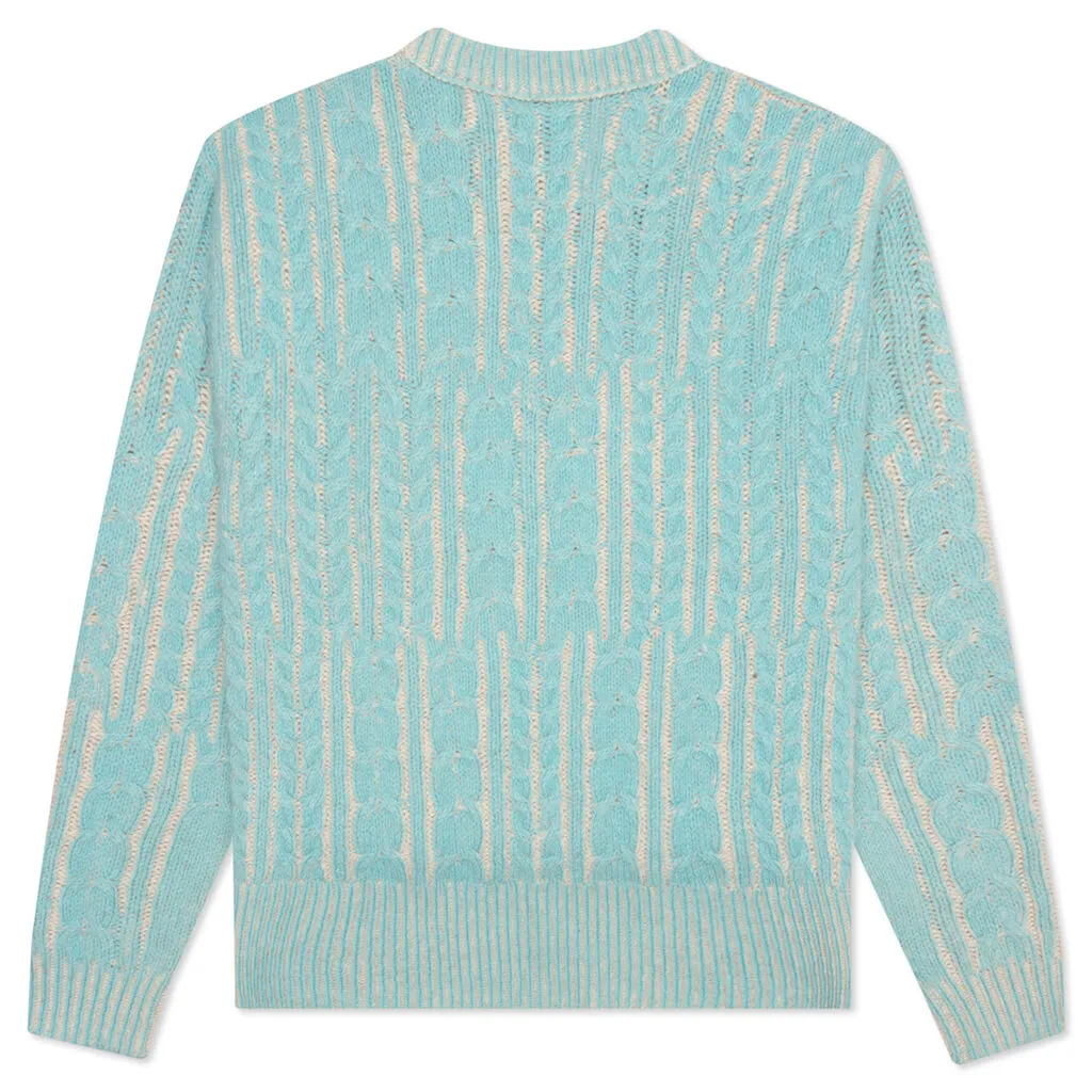 Knitted Crewneck - Turquoise Blue