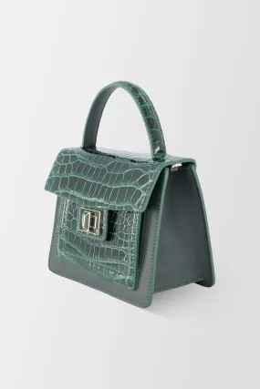 Krenoir Forest Green Croco Mini Kandie Handbag