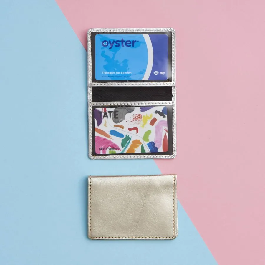 Leather Travel Card Holder - Worlds Your Oyster