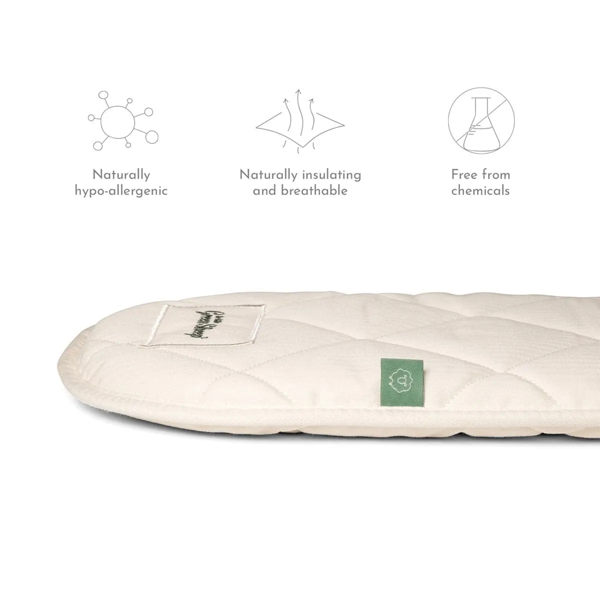 Little Green Sheep Natural Carrycot Mattress to fit iCandy Core