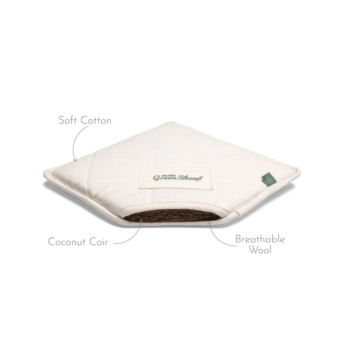 Little Green Sheep Natural Carrycot Mattress to fit iCandy Core