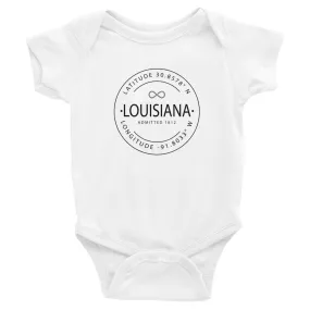 Louisiana - Infant Bodysuit - Latitude & Longitude