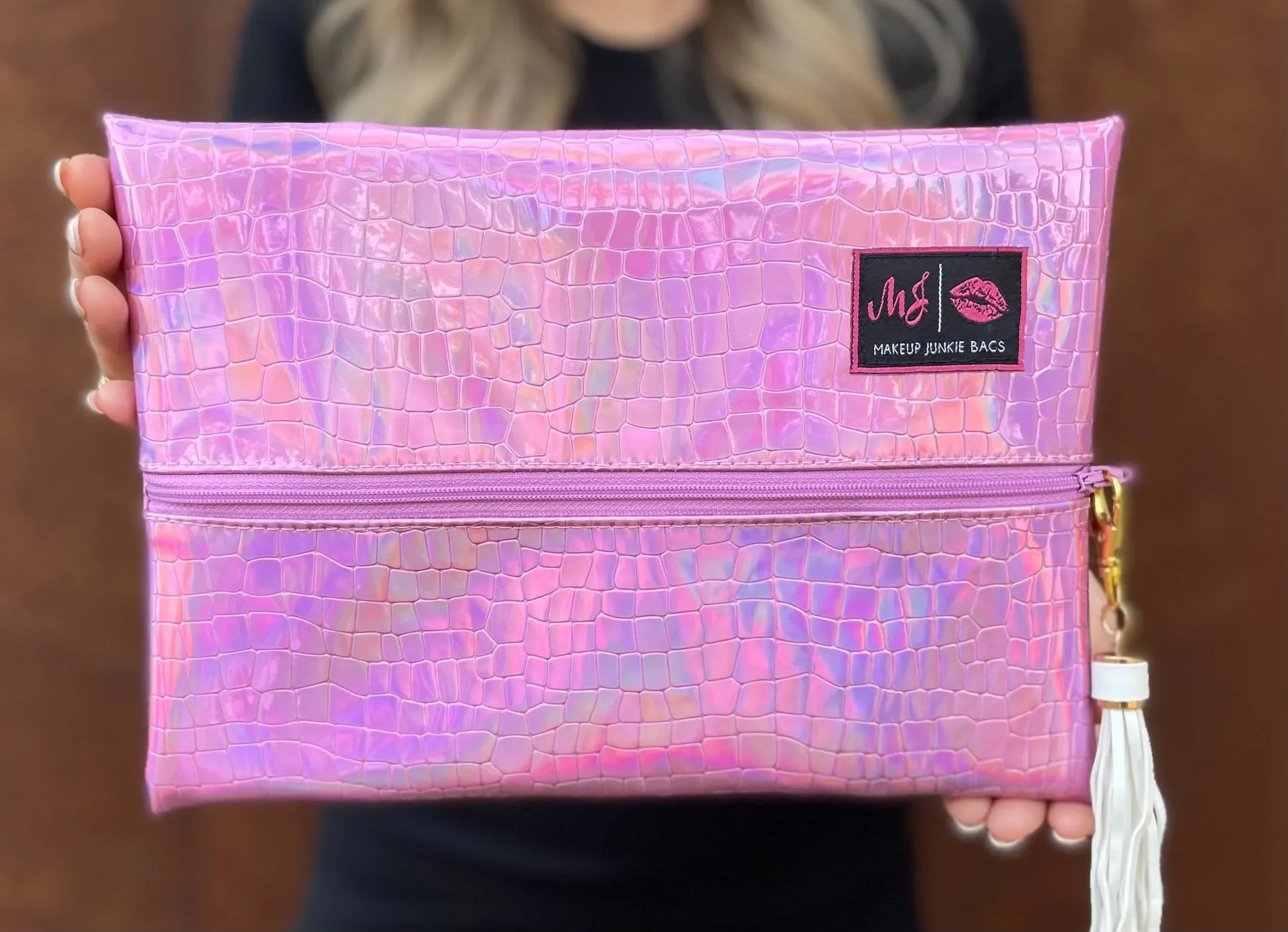 Makeup Junkie Bags - Holographic Pink [Pre-Order]