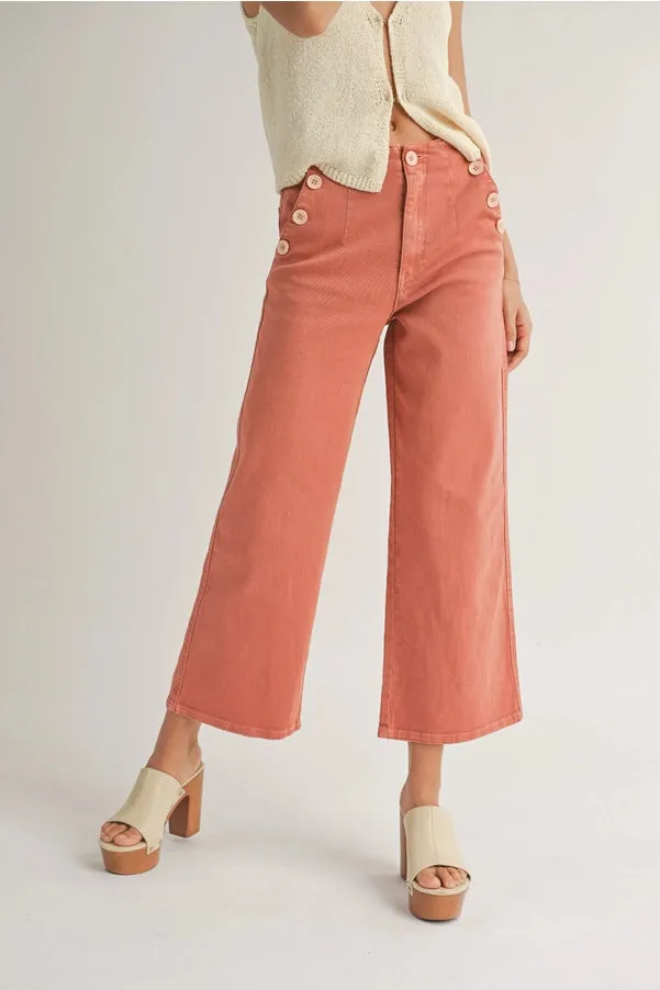 Mariah Button Detailed Pants