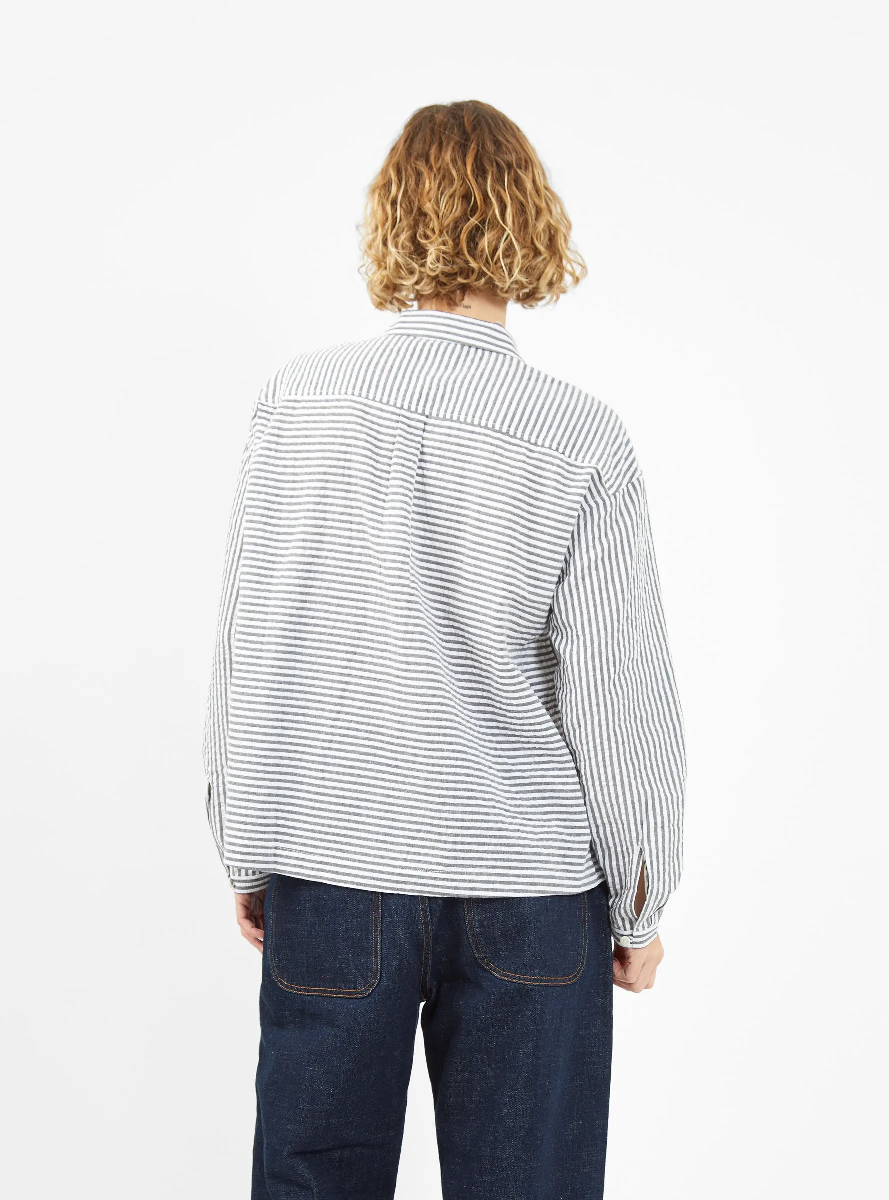 Marianne Shirt Grey & White Stripe