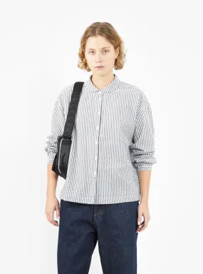 Marianne Shirt Grey & White Stripe