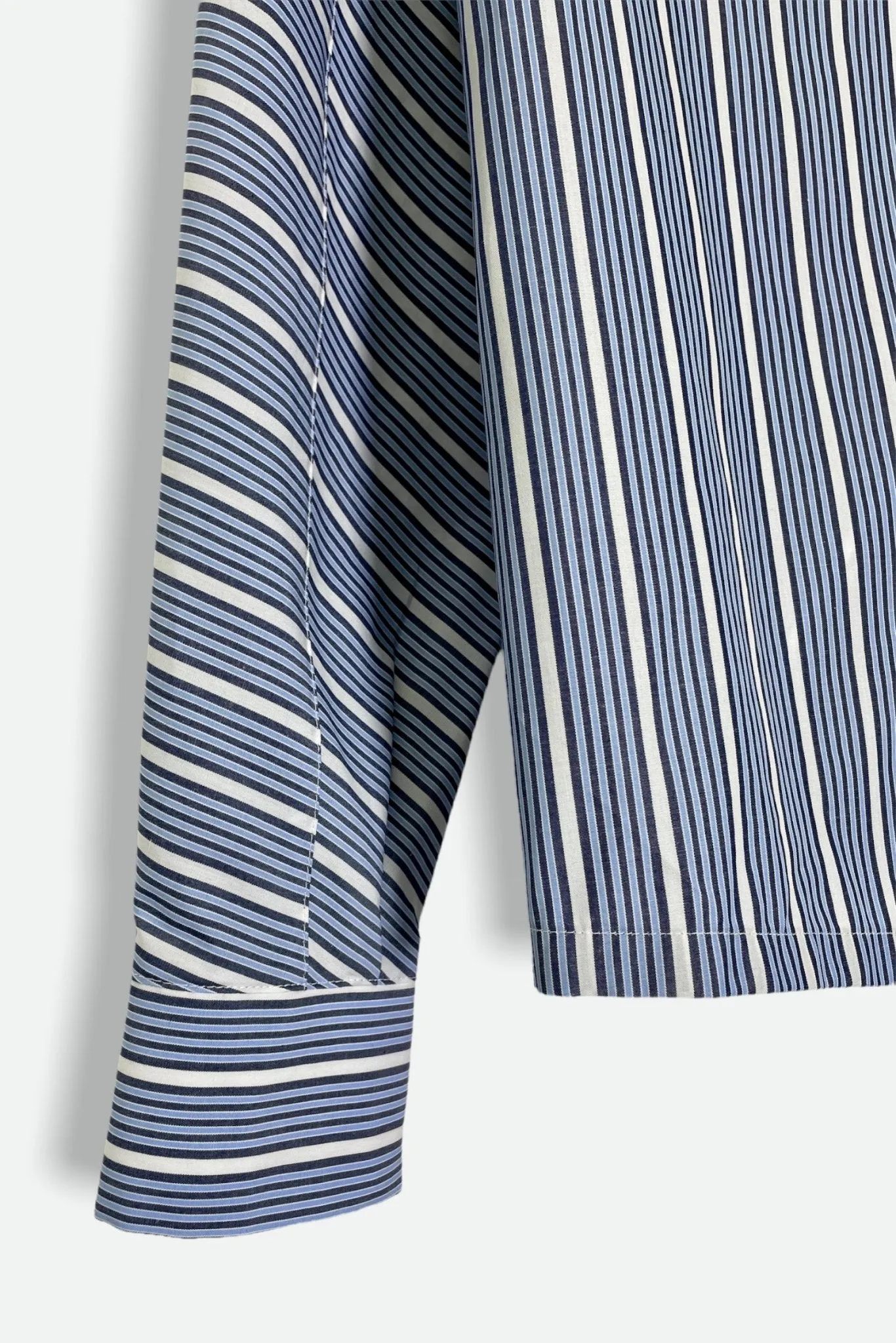 MARIE SHIRT IN 100% PREMIUM ITALIAN COTTON BLUE STRIPES