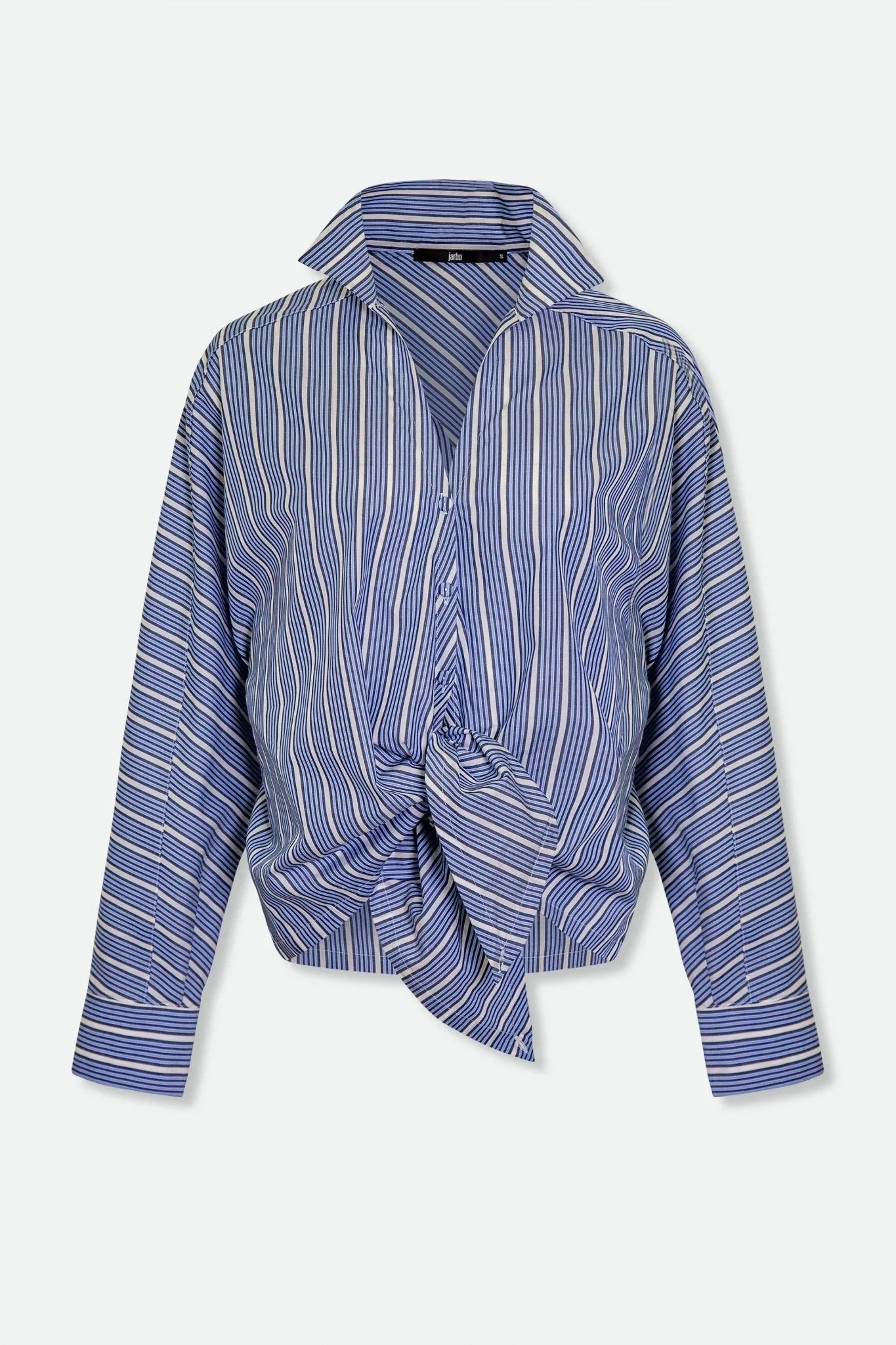 MARIE SHIRT IN 100% PREMIUM ITALIAN COTTON BLUE STRIPES