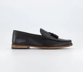 Mens Office Cristoff Tassel Loafer Black Leather