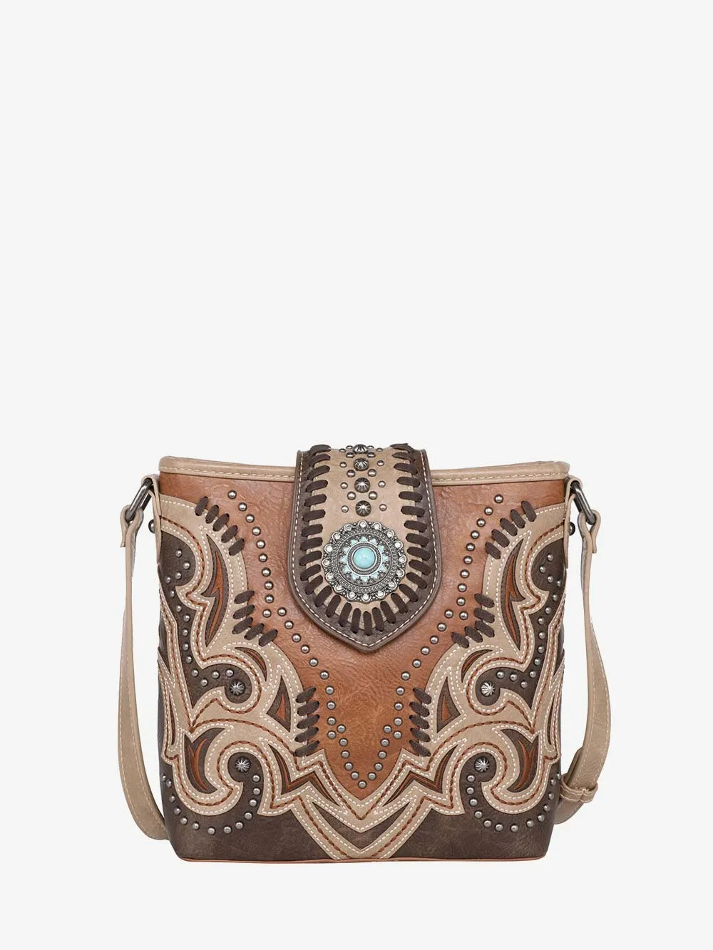 Montana West Laser Cut-out Buckle Concealed Carry Crossbody Bag Set