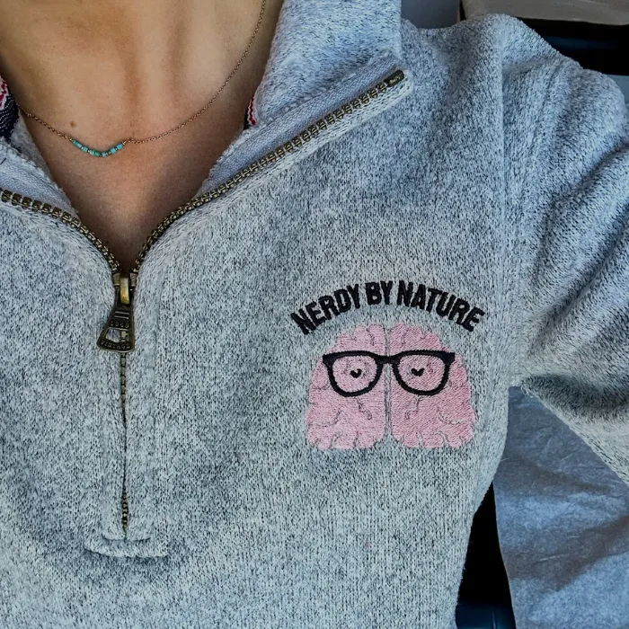 Nerdy by Nature Embroidered Quarter-Zip