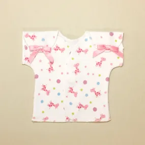 NICU Friendly T-Shirt Giraffe Bubble Pink