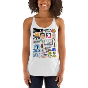 Office Icons Women's Racerback Tank