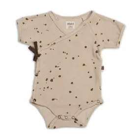 Organic Terry Bodysuit-Wheat Splatter