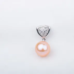 P010838 DIY 7-9mm Natural Freshwater pearl pendant accessory 925 sterling silver engagement jewelry necklace for women