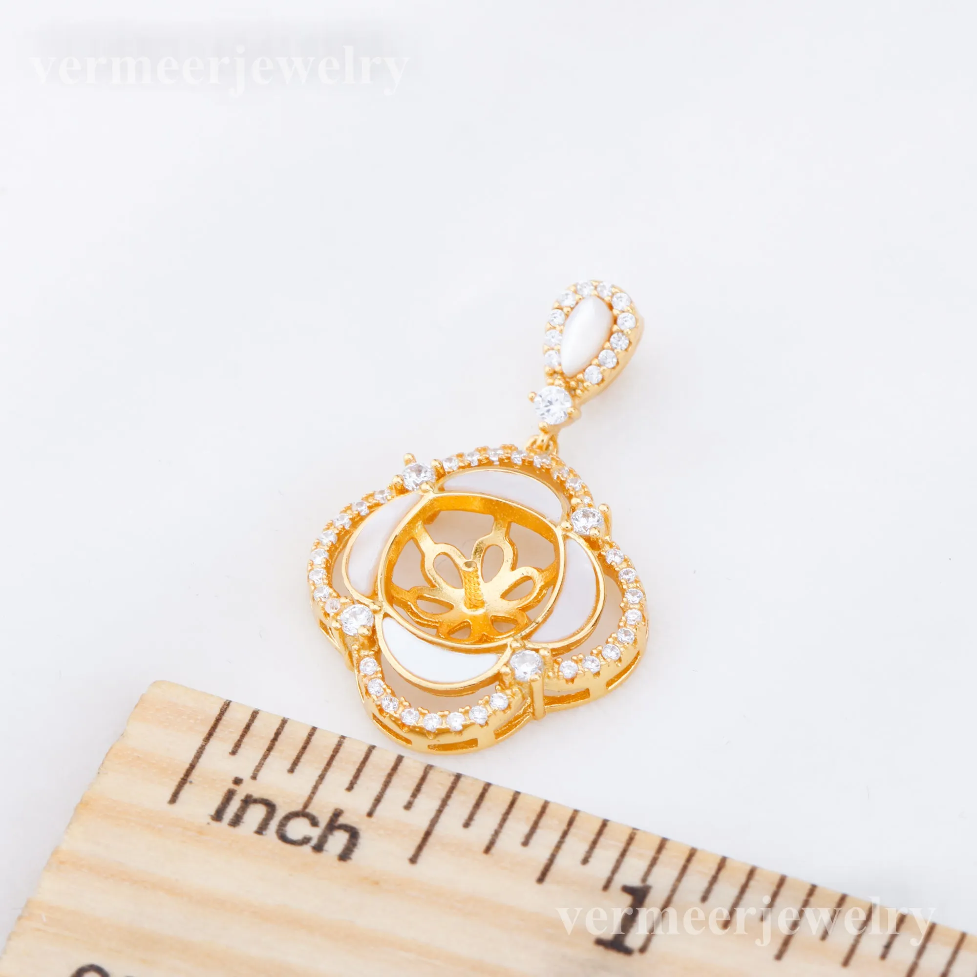 P011010 DIY 6-8mm Natural Freshwater pearl pendant accessory 925 sterling silver engagement jewelry necklace for women