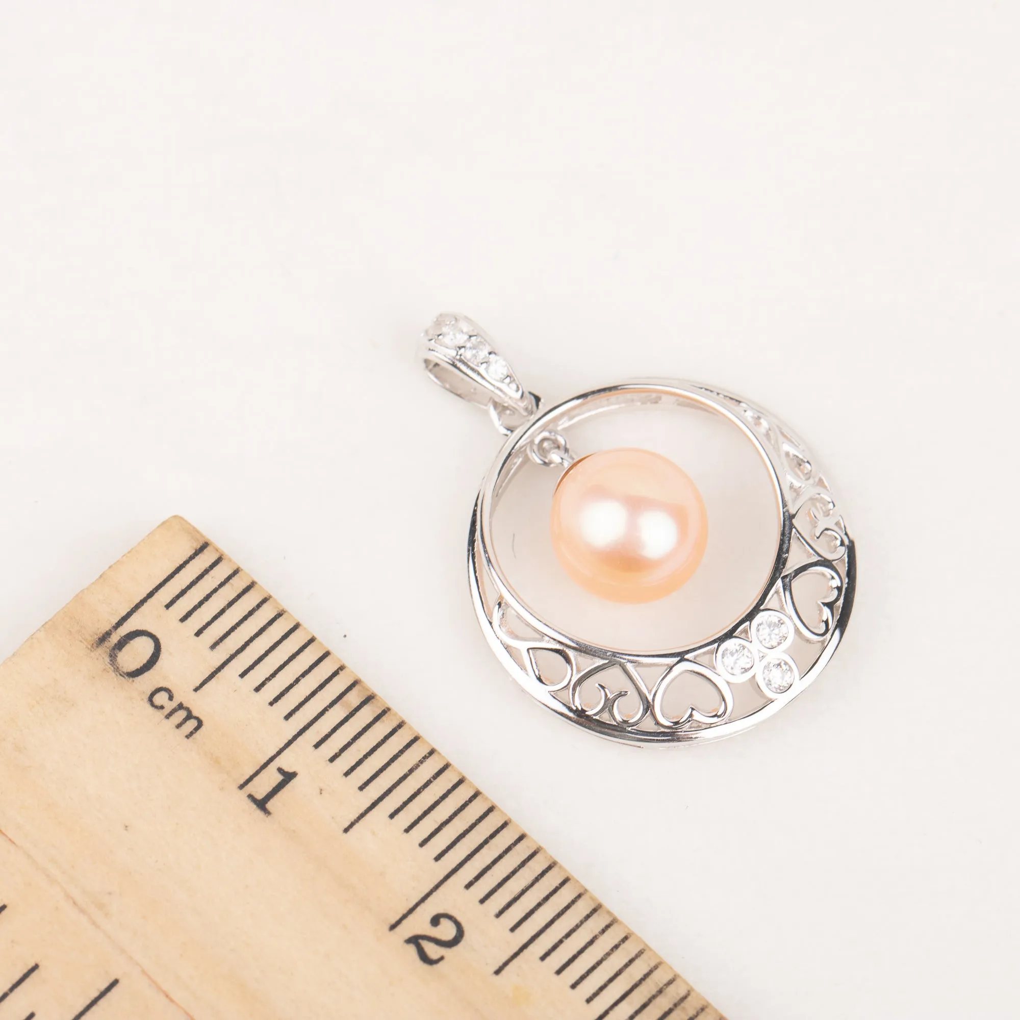 P060680 DIY 7-9mm Natural Freshwater pearl pendant accessory 925 sterling silver engagement jewelry necklace for women