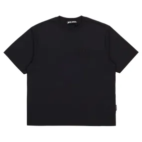 Palm Angels Monogram Embroidered Tonal Tee Black