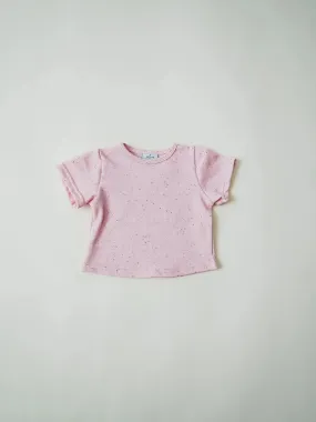 Pink Speckled Tee