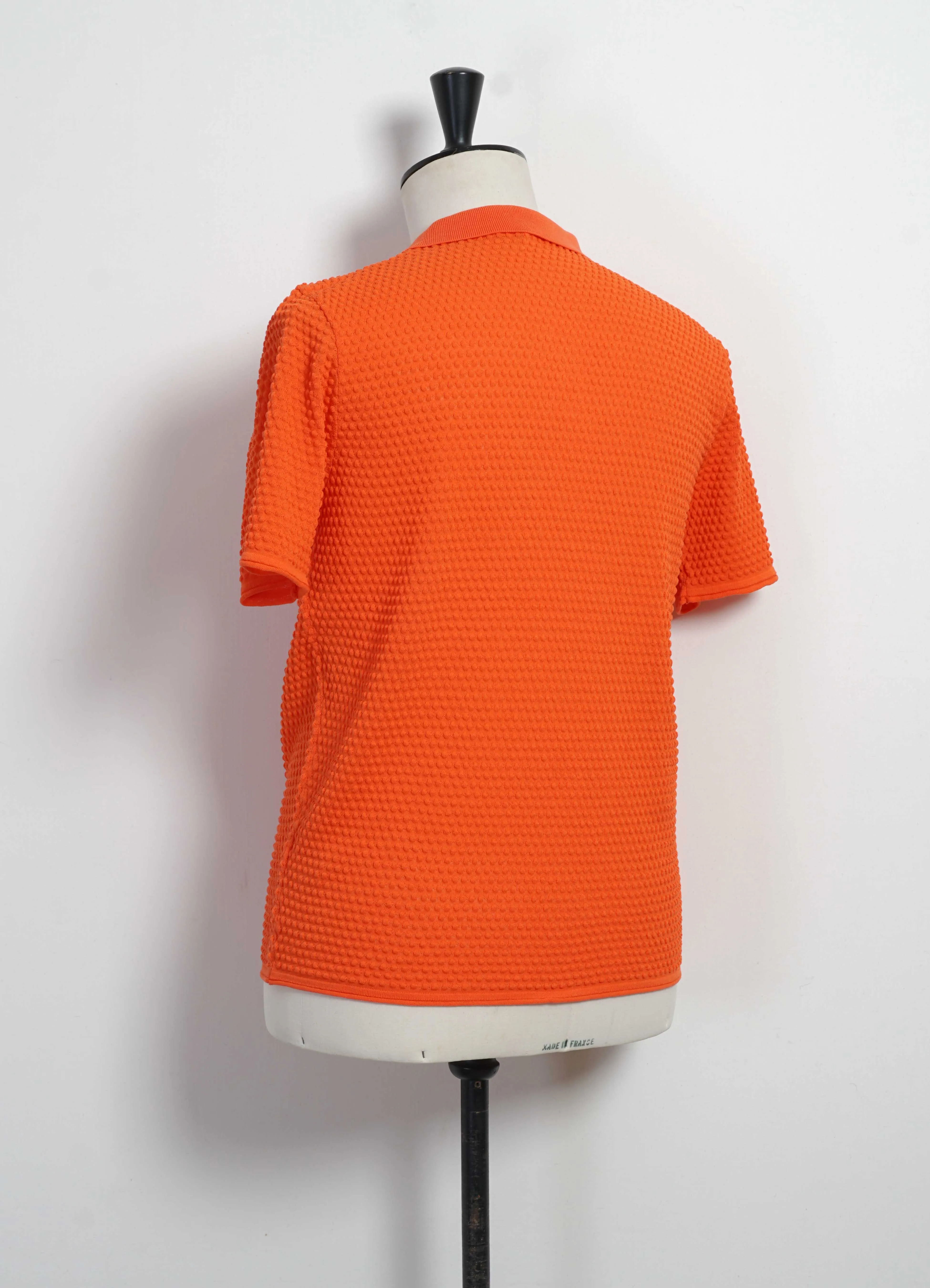 POLO | Short Sleeve Spot Knit Shirt | Orange