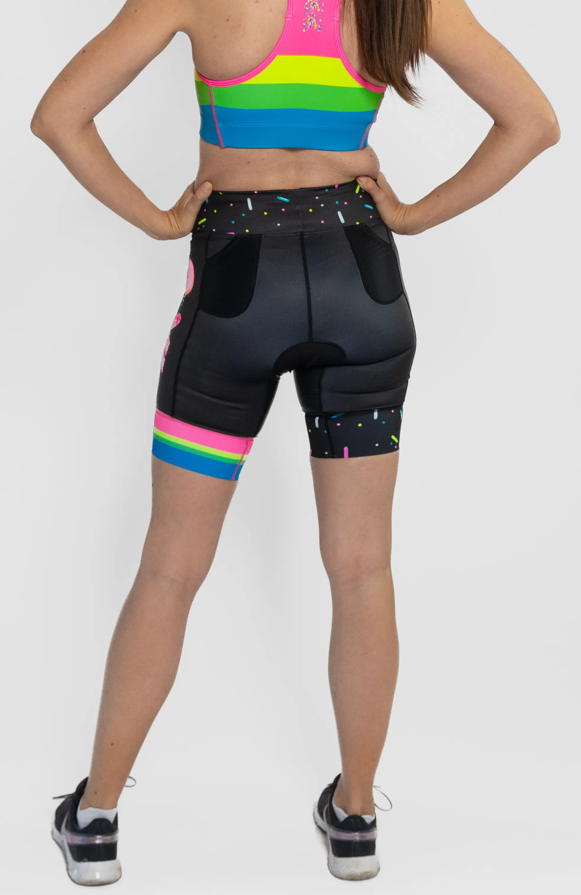 Powered By Donuts Women's 8 Triathlon Shorts