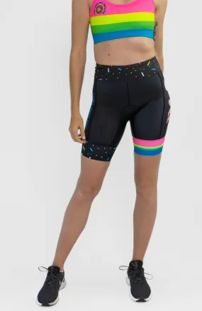 Powered By Donuts Women's 8 Triathlon Shorts