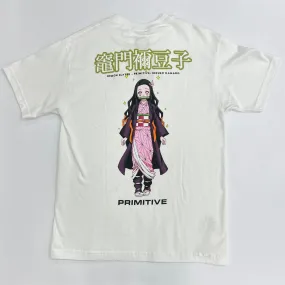 Primitive X Demon Slayer Nezuko Kamado T-Shirt - White