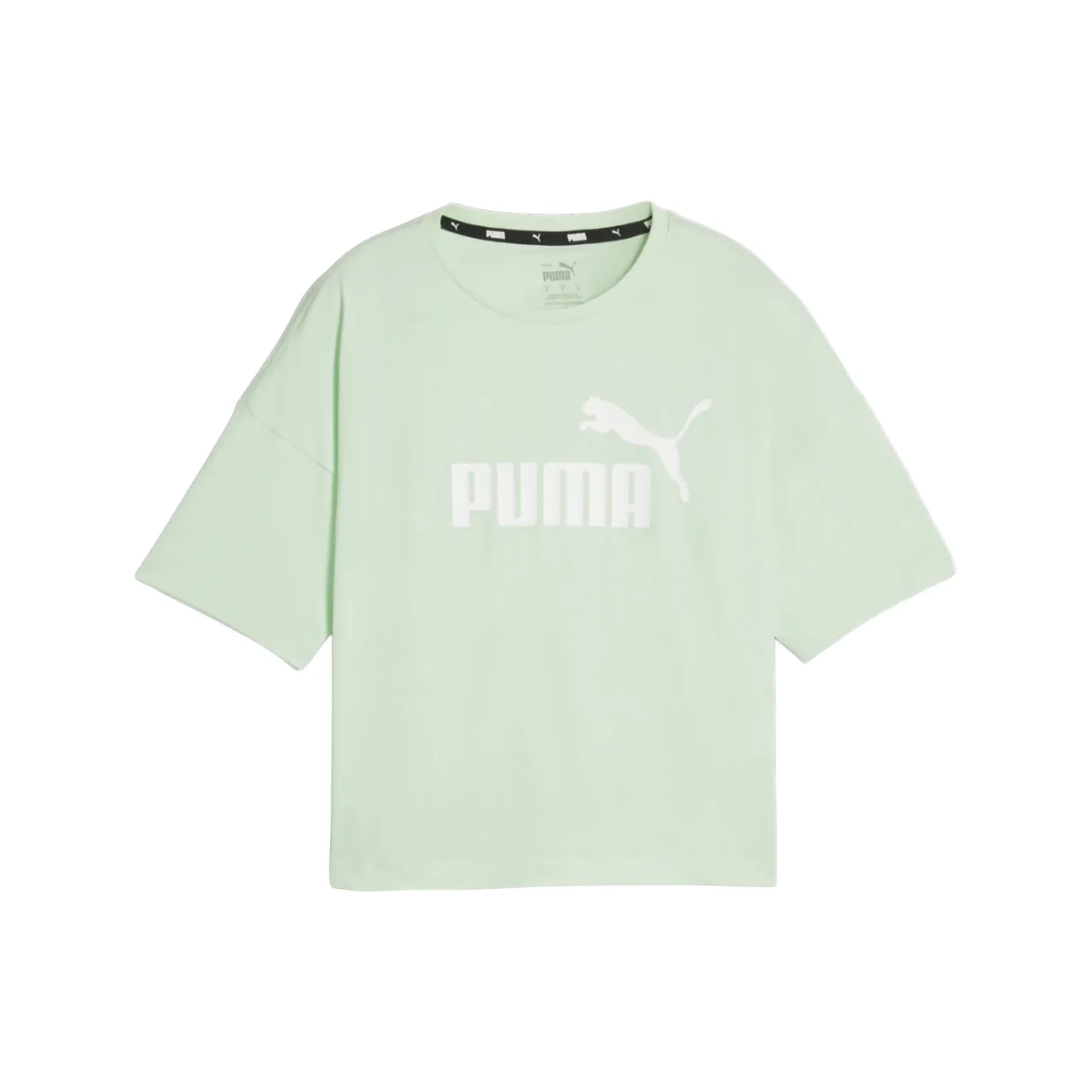 Puma women's short sleeve t-shirt ESS Cropped Logo 586866 88 mint green