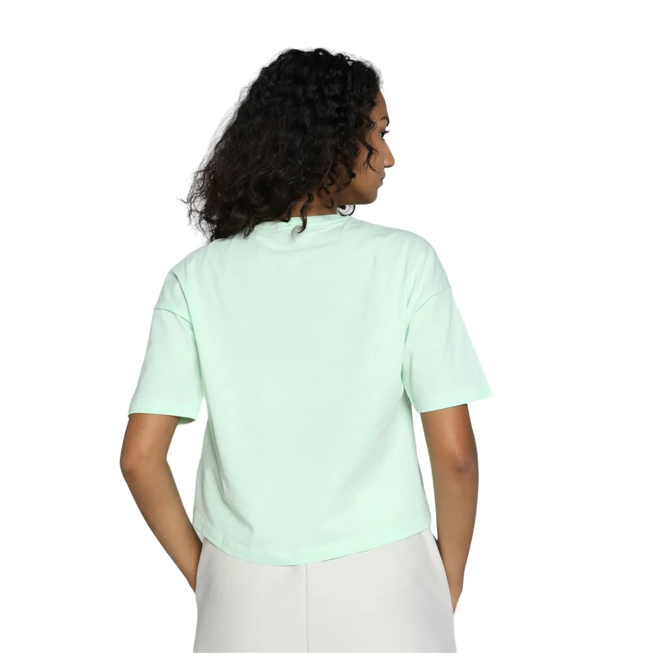 Puma women's short sleeve t-shirt ESS Cropped Logo 586866 88 mint green