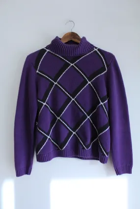 Purple Turtleneck Vintage Sweater