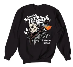 Retro 5 Orange Blaze Sweater - Slaying - Black