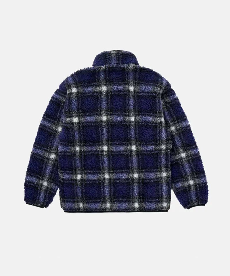 Shadow Plaid Sherpa Jacket