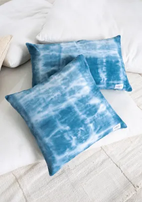 SONGE CASA Azul - Housse de coussin carrée Tie & Dye