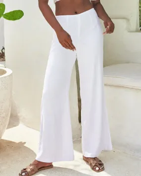 The Jetset - White Linen Women's Pants