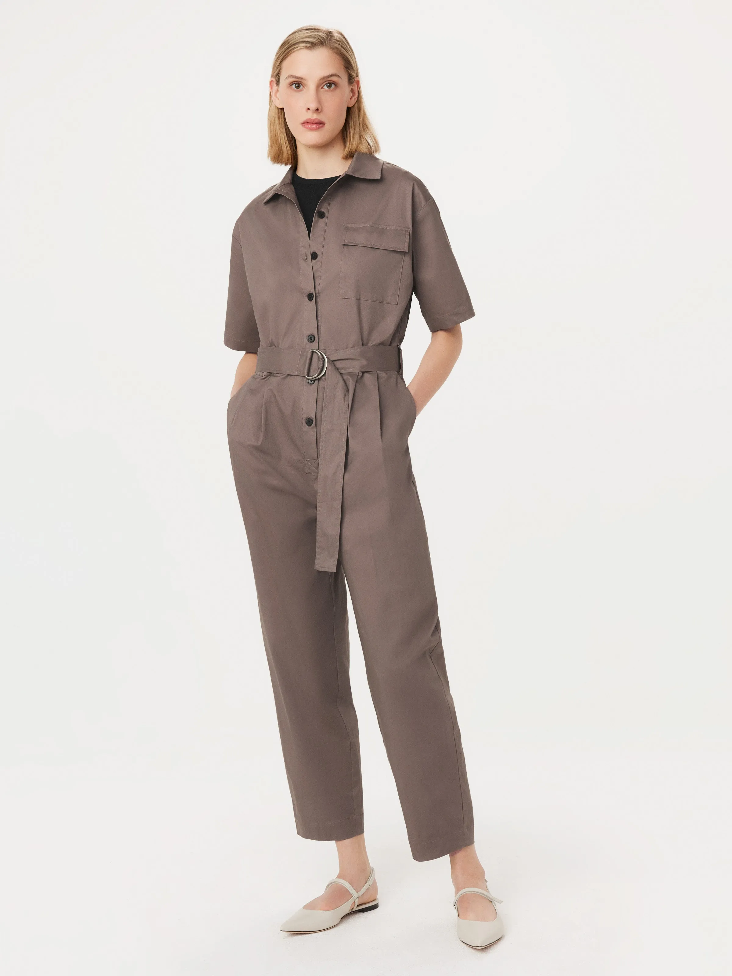 The Parachute Jumpsuit in Pink Clay