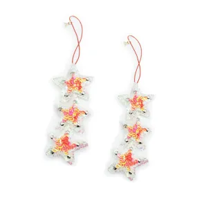 Tree Ornament - Pink or Blue Stars (Set of 2)