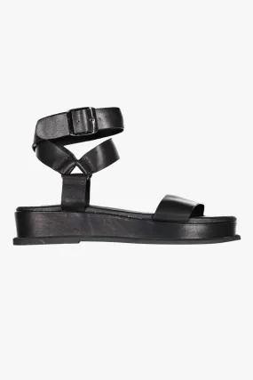 Trigger Flatform Black Gladiator Leather Sandal