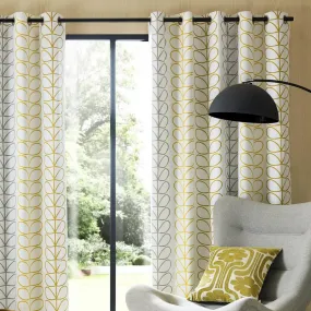 Trio Stem Ochre Curtains