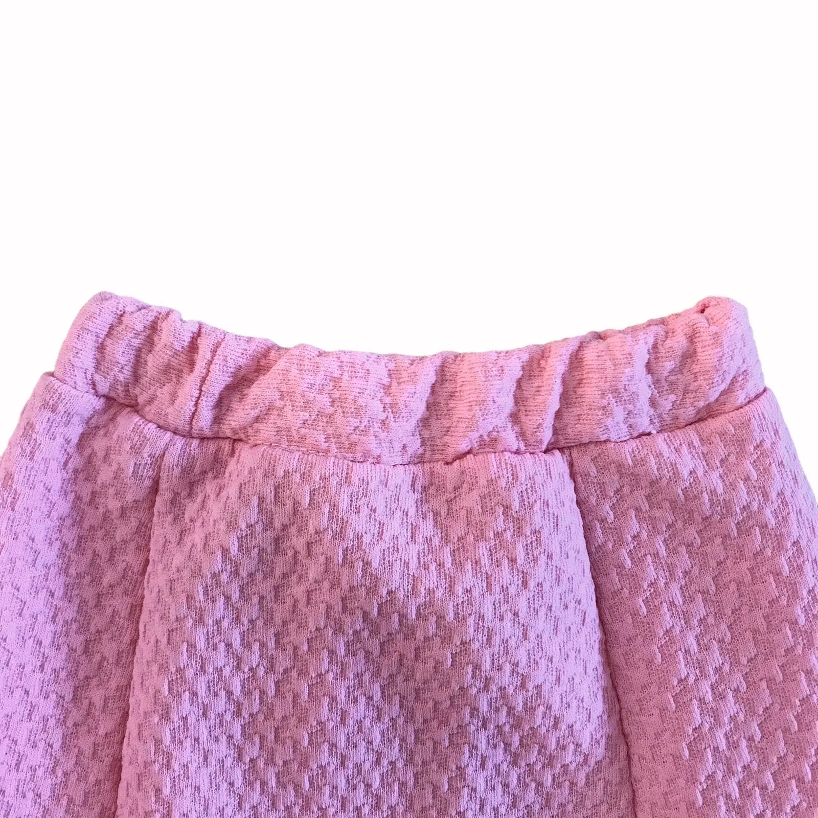 Vintage 1960s Pink Textured Baby Girl Skirt British made  9-12 Months