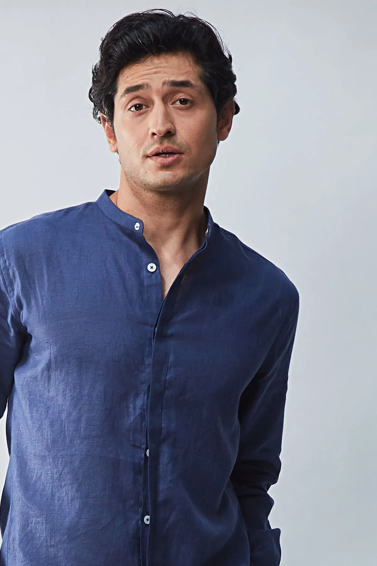 Vintage Indigo Linen Shirt