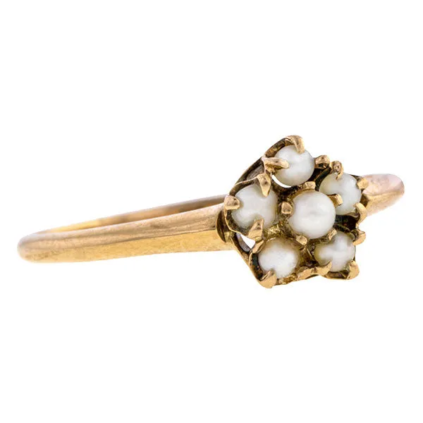 Vintage Pearl Cluster Ring