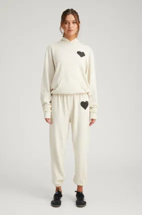 Vintage White Heart Sweatpants